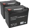 Ersatzakku für Invacare Butler, Leo 2x Multipower 12V - Produktbild-Vorschau 1