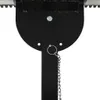 A close-up view of a black metal object with a silver chain and ring attached. Anteprima dell’immagine prodotto