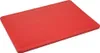A red plastic cutting board is shown from a diagonal angle against a white background. Produktbild-Vorschau