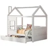 MODFU Kinderbett Hausbett 80x160cm mit Lattenrost und Produktbild-Vorschau 8