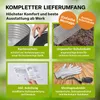 Collage of images showing components and accessories for a raised garden bed. Produktbild-Vorschau