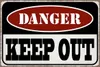 vianmo Holzschild 20x30 cm danger keep out kein Zutritt Produktbild-Vorschau 1