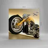 Bild auf Leinwand - Leinwandbild - Motorrad Chrom Rad - Produktbild-Vorschau 3