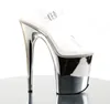 FLAMINGO-808 Damen Sandale von Pleaser, Transparent Silber Produktbild-Vorschau 5