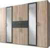Kleiderschrank Drehtürenschrank Sägerau Eiche - grau - 270 Produktbild-Vorschau 1