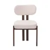 4er Set Esszimmerstuhl Stoff Beige - Beine Dunkle Produktbild-Vorschau 10
