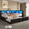 Dagbed van 90x200 cm met LED-verlichting, een uitschuifbaar Productafbeelding-voorbeeld 4