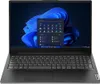 A black Lenovo laptop is shown from the front, open with the screen displaying the Windows 11 interface. Produktbild-Vorschau