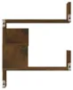 vidaXL Nástenné rohové police 2 ks. Údený dub 40x40x50 cm Náhľad obrázku produktu 5