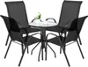 Runder Tisch Island 60Cm Mit 4 Stühlen Sofia, Schwarz Produktbild-Vorschau 1