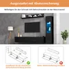Merax TV Wohnwand Set 3-teilig mit LED Beleuchtung, Produktbild-Vorschau 9