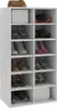 vidaXL Étagère à chaussures gris béton 54x34x100,5 cm Bois Voir les images du produit 3
