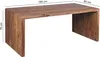 A wooden desk with dimensions indicated by measurement lines and text. Náhled obrázku produktu