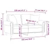 The Living Store 2-Sitzer-Sofa mit Zierkissen Grau 120 cm Produktbild-Vorschau 8