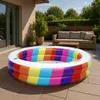 Kinder 2 Ring Pool Regenbogen 187x42,5cm 51457 Produktbild-Vorschau 2
