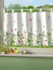 Gardine mit Blumen und Schmetterlinge 30 x 120 cm Produktbild-Vorschau 3