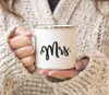 Emaille-Tasse Aufdruck Mr Mrs Partner-Geschenk Produktbild-Vorschau 4