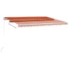 vidaXL Store manuel rétractable avec LED 450x300 cm Orange Voir les images du produit 4