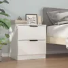 vidaXL Nachtkastje, 2 stuks, wit, van houtvezel Productafbeelding-voorbeeld 3