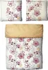 Baumwolle Satin Wendebettwäsche Blumen Weiß Orange 155x220 Produktbild-Vorschau 2