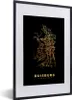MuchoWow® Gerahmtes Poster Duisburg - Karte - Gold - Produktbild-Vorschau 1