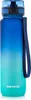 A blue and teal gradient water bottle with a dark blue strap and lid, shown against a white background. Produktbild-Vorschau