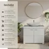 tectake® Waschbeckenunterschrank Idris 2 geräumige Fächer Produktbild-Vorschau 2