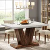 A dining table set in a well-lit room with a large window and a china cabinet. Anteprima dell’immagine prodotto