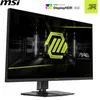 A gaming monitor with a futuristic, dark background and neon green accents. Produktbild-Vorschau