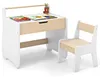 Kindertisch mit Stuhl, Abnehmbarer Kinderschreibtisch mit Produktbild-Vorschau 1