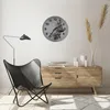 Wanduhr - Rund - Glasuhr - Gesicht Grafiken Fäden - 40x40cm Produktbild-Vorschau 6