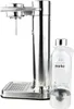 A silver Aarke water carbonator with a clear PET bottle next to it, on a white background. Produktbild-Vorschau