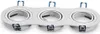 A white, multi-bulb recessed light fixture with blue spring clips. Podgląd zdjęcia produktu