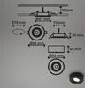 Technical drawings and a small product image of an LED spotlight. Náhľad obrázku produktu