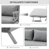 Divano letto HOMCOM a due posti con funzione letto, letto Anteprima dell’immagine prodotto 5