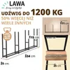 Stojak na drewno opałowe 335x25x115 cm na zewnątrz metalowy Podgląd zdjęcia produktu 2