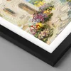 Gerahmtes Poster - Schwarzer Rahmen - Haus Santorini Blumen Produktbild-Vorschau 2