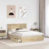 vidaXL Aufbewahrungsbett Sonoma-Eiche 140 x 200 cm Produktbild-Vorschau 3