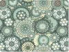MuchoWow® Mauspad Mousepad Blumen - Grün - Muster 23x19 cm Produktbild-Vorschau 1