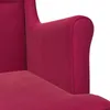 vidaXL Kreslo víno červený zamat Náhľad obrázku produktu 7