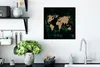 MuchoWow® MuchoWow® Gerahmtes Poster Weltkarte - Blumen - Produktbild-Vorschau 3