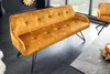 Design Bank EUPHORIA 156cm senfgelb Samt im Retrostil mit Produktbild-Vorschau 5