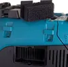 A close-up view of a turquoise and black vacuum cleaner, focusing on the filter and ventilation grilles. Podgląd zdjęcia produktu