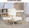 HOMCOM Sessel Wohnzimmer Nordisch Relaxsessel mit Armlehne, Produktbild-Vorschau 4