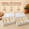 Pizza Lover 2x Pizzateigbox mit Deckel in weiß - Größe Produktbild-Vorschau 2