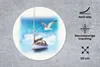 MuchoWow® Mauspad Mousepad Boot - Vogel - Meer - Aquarell Produktbild-Vorschau 2