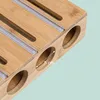 Relaxdays Folienspender, 3 Rollen, Schublade, Bambus, HxBxT Produktbild-Vorschau 6