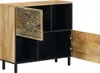 vidaXL Mobile laterale 80x33x75 cm in legno massiccio di Anteprima dell’immagine prodotto 4