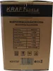 The image shows the side of a cardboard box for an industrial fan heater. The box has product specifications and branding printed on it. Voir les images du produit