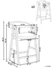 BELIANI Barstuhl 2er Set Beige Bouclé Gepolstert mit Produktbild-Vorschau 3